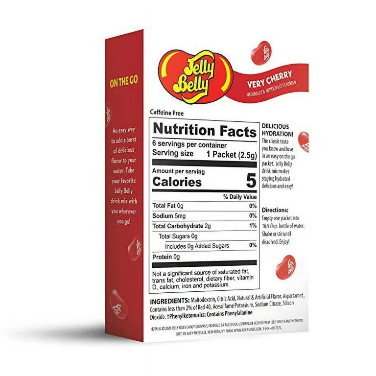 Jelly Belly Single To Go Sugar Free Very Cherry