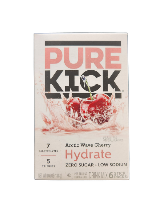 Box of Pure Kick Arctic Wave Cherry Hydrate drink mix