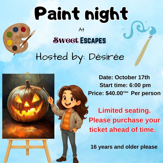 Paint Night with Désirée  - October 17th @ 6:00pm