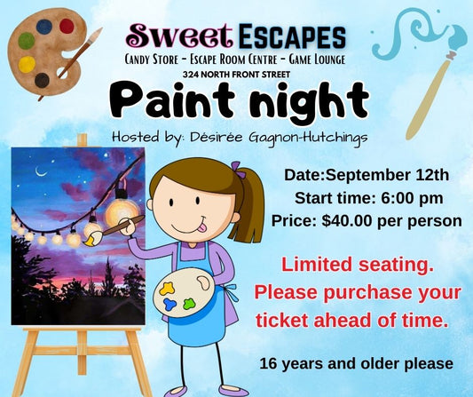 Paint Night with Désirée  - September 12th @ 6:00pm