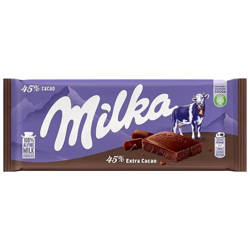 Milka Extra Cocoa Chocolate Bar