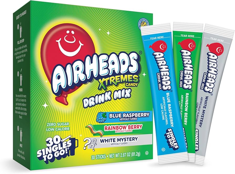 Airheads Drink Mix Variety Pack 30 Singles To Go