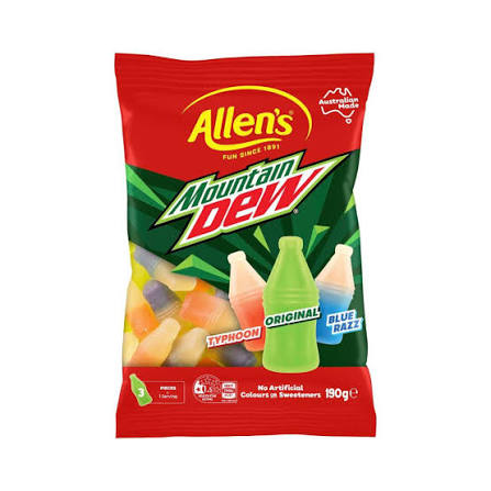Allen's Mountain Dew Gummies (Australia)