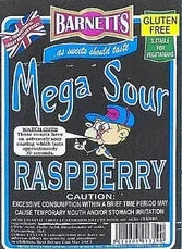 Barnett's Mega Sour Blue Raspberry  60g - Toonie Treat Bag