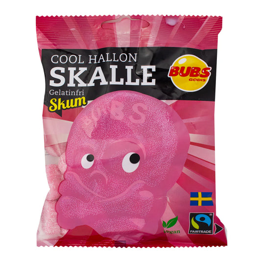 Bubs Cool Raspberry Foam Skulls - 90g