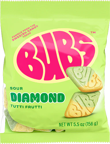 Bubs Sour Diamonds Tutti Frutti