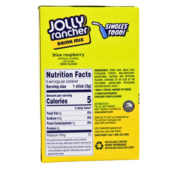 Jolly Rancher Singles To Go Blue Raspberry