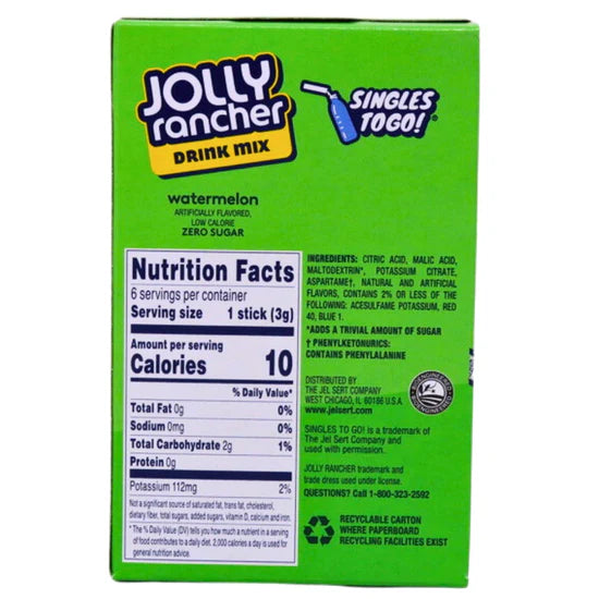 Jolly Rancher Singles To Go-Watermelon