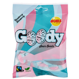Packaging of Goody BUBS Sour Ovals candy with pink and blue design.