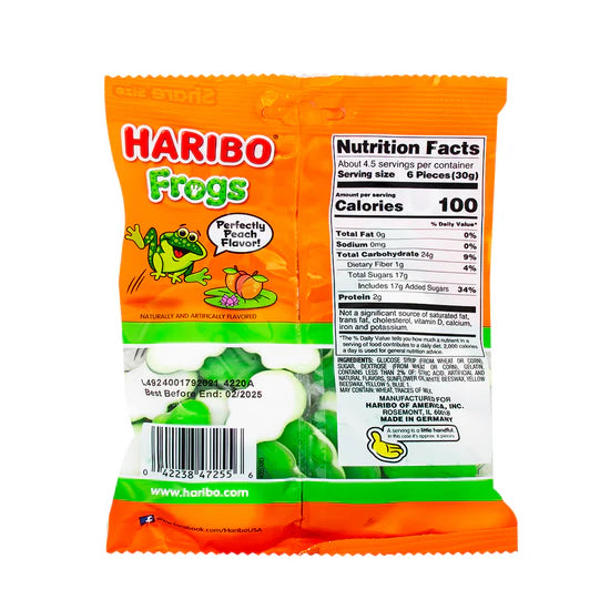 Haribo Frogs Peg Bag