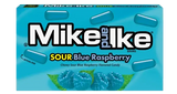 Mike and Ike Sour Blue Raspberry candy box on a white background