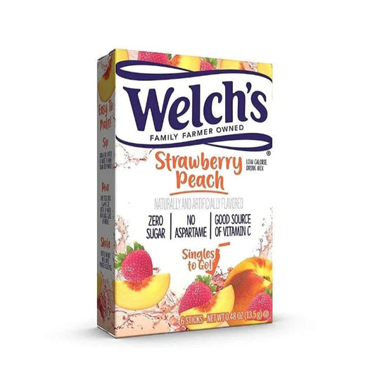 Welch's Singles To Go Water Drink Mix - Strawberry Peach