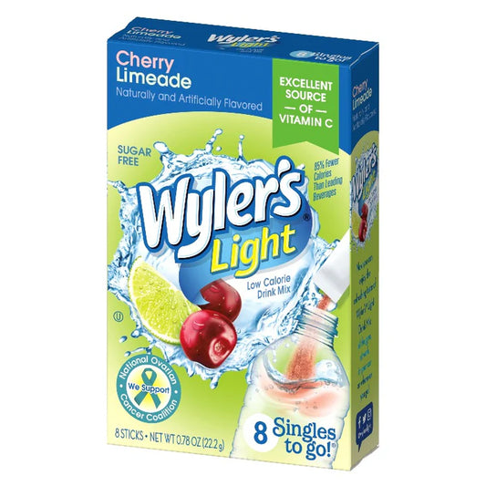 Wyler's Light Cherry Limeade Singles To Go Zero Sugar Drink Mix