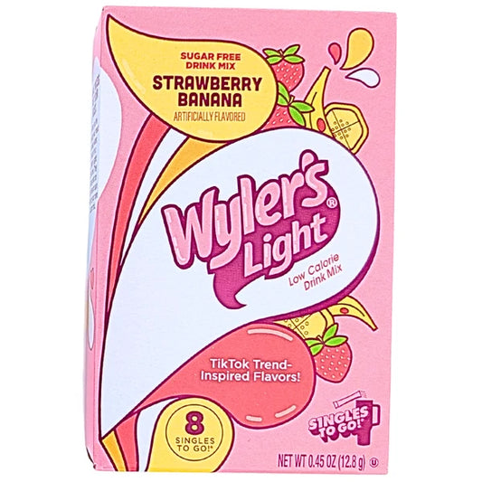 Wyler's Light Strawberry Banana Singles to Go Zero Sugar Drink Mix