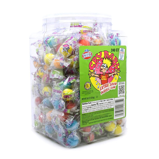 CRY BABY EXTRA SOUR BUBBLE GUM (1 Gum ball picked at random)