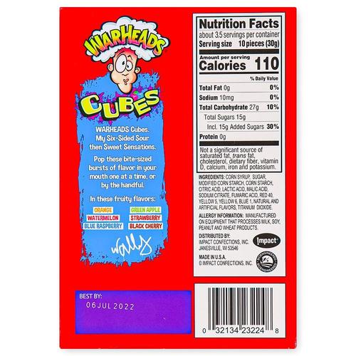 WarHeads Sour Chewy Cubes - Sweet Escapes