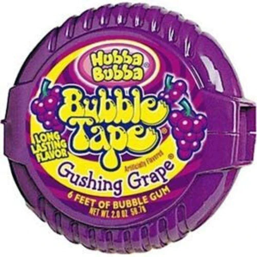 Hubba Bubba Gushing Grape Bubble Gum Tape - 56g