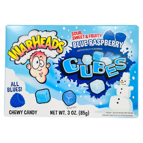 Warheads Blue Raspberry Cubes - 3oz Theater Box – Sweet Escapes